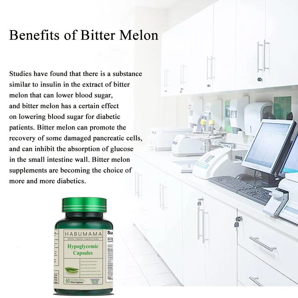 Bitter Melon Capsules | Non-GMO & Gluten Free Extract | Supplement | Balance Insulin and Maintain Sugar Metabolism Balance