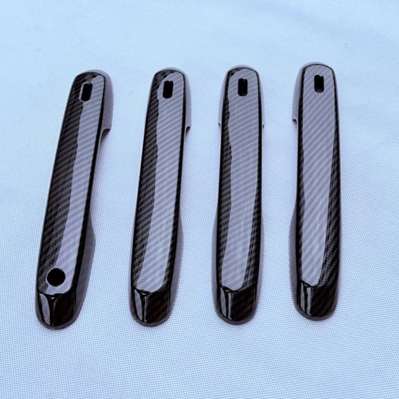 For Toyota Grand Highlander 2024 2025  ABS carbonfiber Chrome Side Door Handle door bowl Cover Trim Car Exterior Accessories