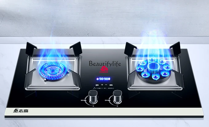 Gas Double Burner Household Embedded Natural Gas Stove Bench Stove