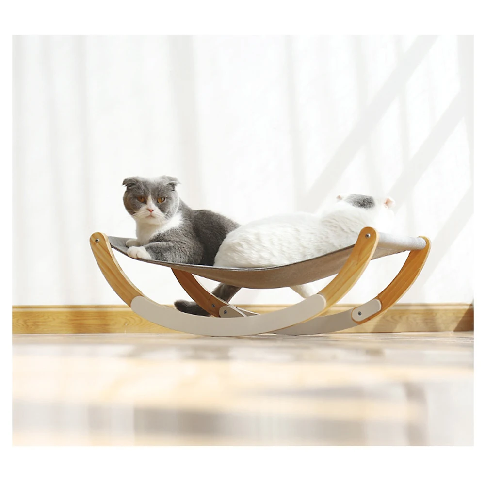 Pet Cat's Lounger Bed Wood Hammock for Cat House Puppy Mat Hanging Beds Cats Basket Small Dog Soft Sofa Window Warm Products