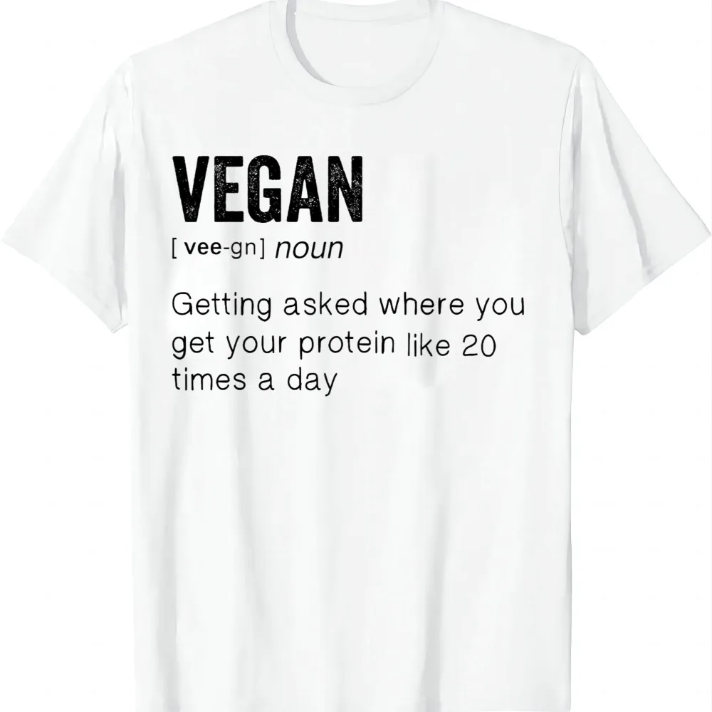 Vintage Funny Vegan Definition T-Shirt Summer Casual T Shirt Women Mens Clothing Tops Graphic T Shirts Camiseta Streetwear