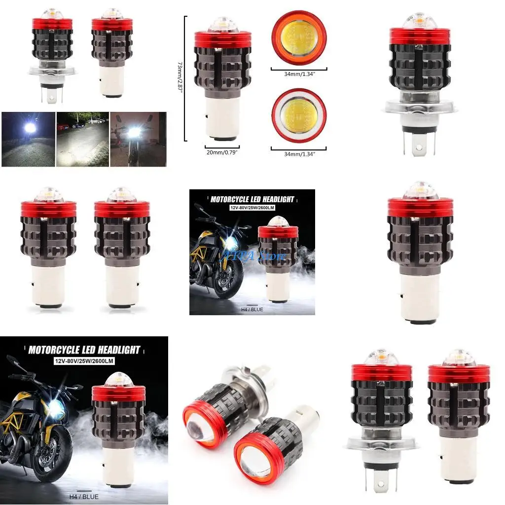 

U13C LED Headlight Bulb H4 LED Motorcycle Headlight Bulb High/Low Light for Motorbike