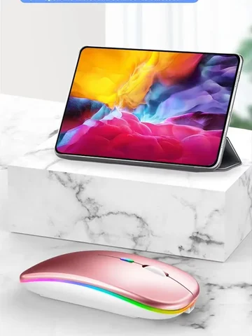 Wireless Mouse Rechargeable Silent LED Backlit Mice PC Laptop Computer Mous 2.4Ghz Receiver Bluetooth Dual Mode Optical Mice