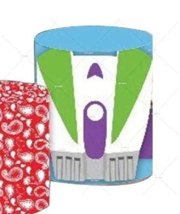 Happy Birthday Toy Story Round Backdrop Boys Girls Kids Banner Birthday Party Custom Photography Background for Children Table