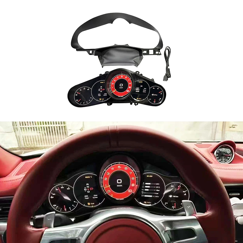 2012-2019 911 Car Modification Upgrade Center Console LCD Instrument Screen Odometer 991