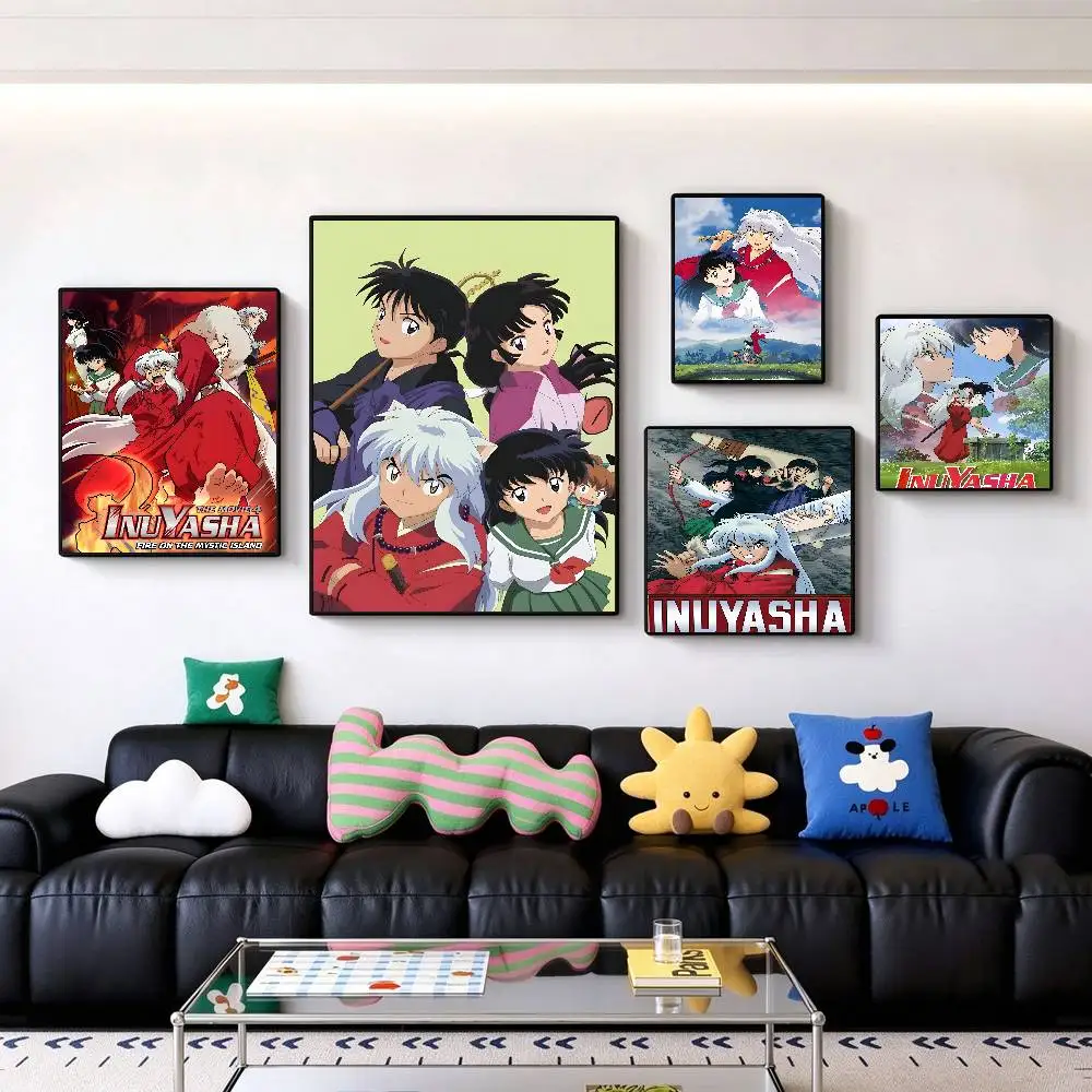 1PC I-Inuyasha Anime Poster Room Decor Waterproof Sticky For Home Bar Wall Art Decoration