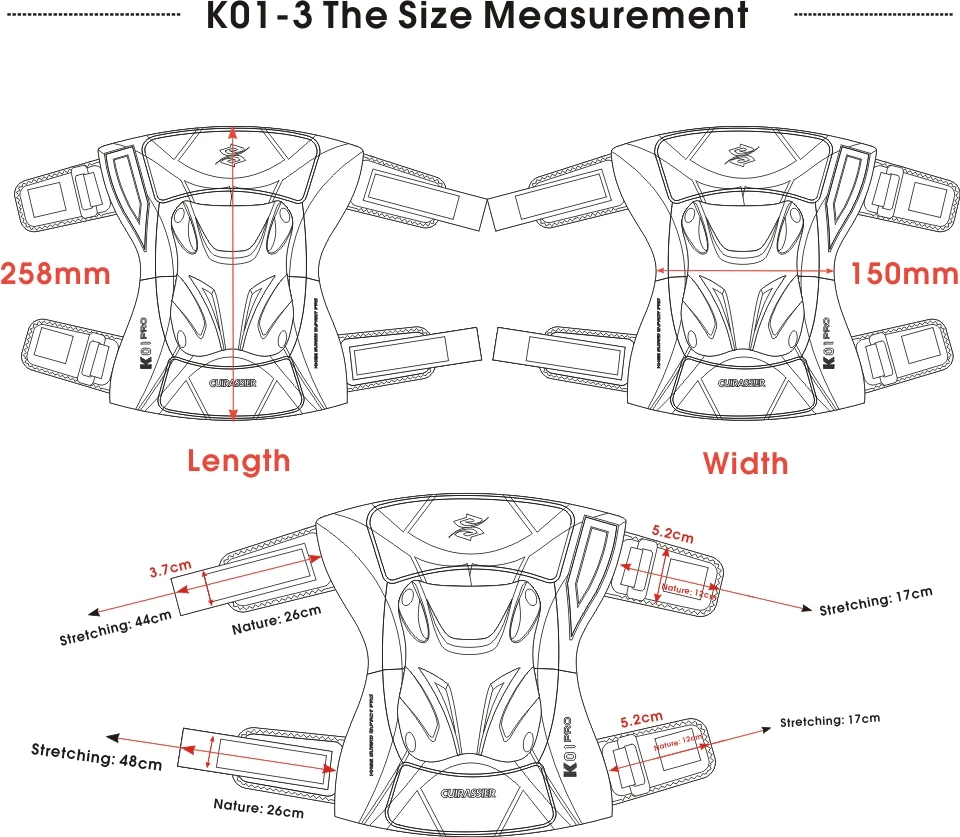 Cuirassier Motorrad-Knieprotektor, Knieprotektor für Offroad-Motorräder, MX-Schutz, nächtlicher reflektierender Rennschutz. Motorrad-Knieprotektor, flexibel und biegsam, bietet komfortablen Schutz. Bewahrt Ihre Fahrrad – Detail 5