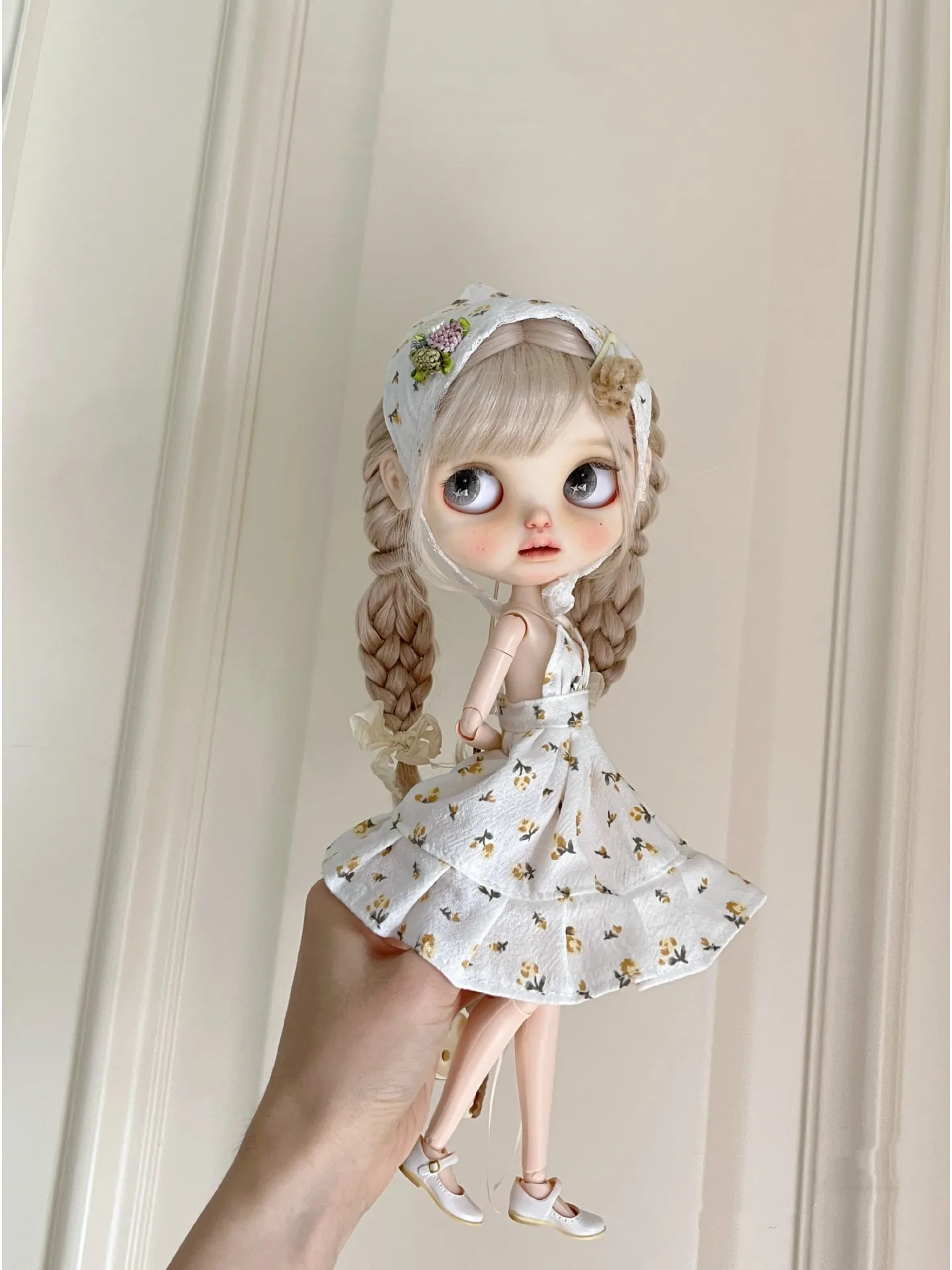 OB24 OB22 vintage floral dress fascinator, skirt for blythe doll free shipping