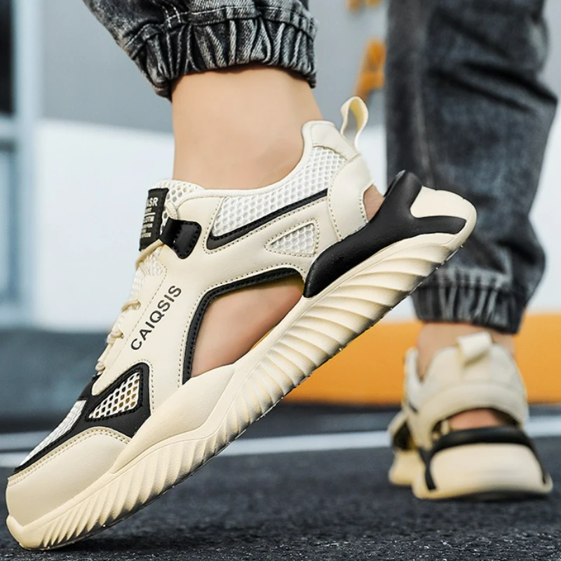 Summer Men's Sandals Breathable Casual Shoes Lightweight Men Beach Sandals Fashion Luxury Sneakers Outdoor Hollow Out Men Shoes
