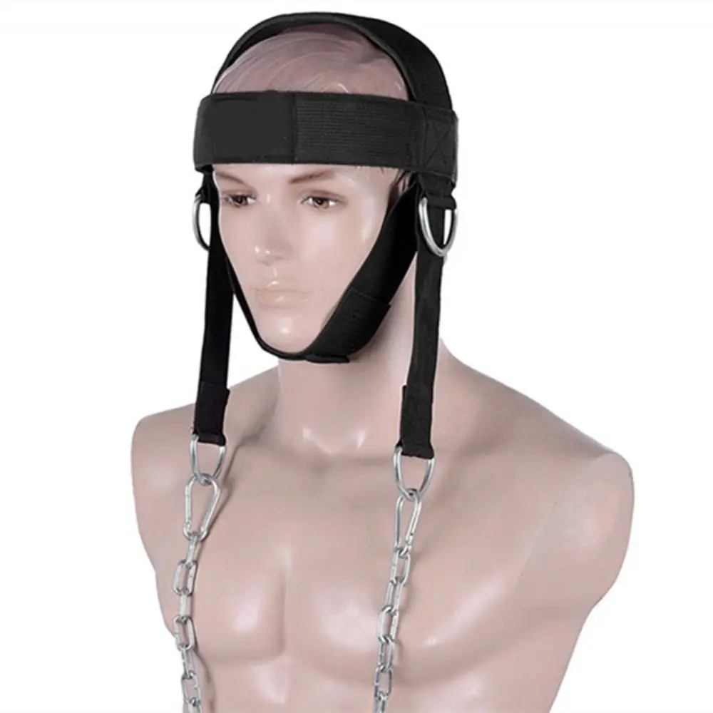 Adjustable Head Neck Trainer Band Increase Strength Multifunctional Head Neck Harness Portable with Chain
