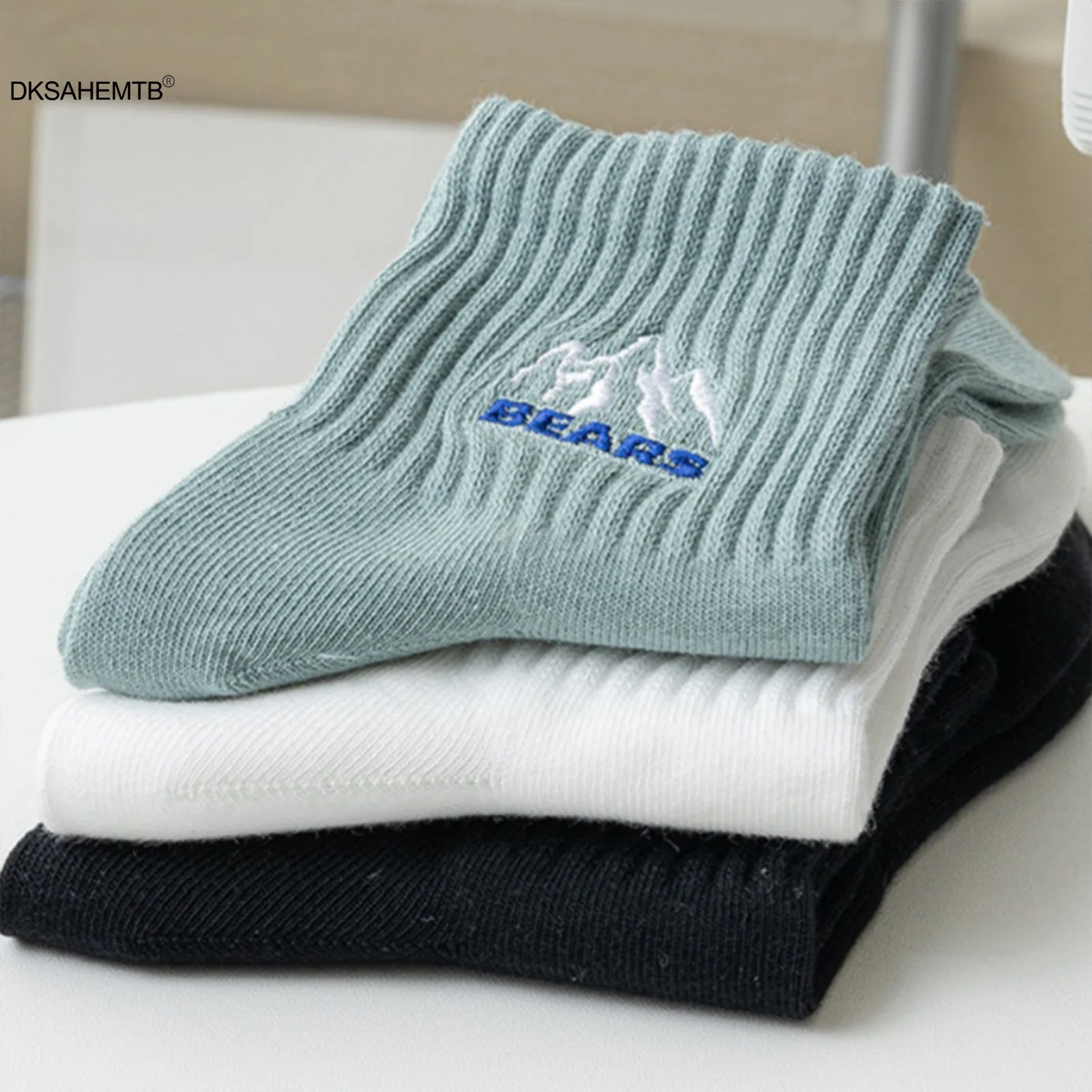 5 pares de calcetines deportivos para hombre, calcetines cálidos suaves y cómodos para invierno, para ciclismo, correr, senderismo, Camping, calcetines de diseño Simple de Año Nuevo