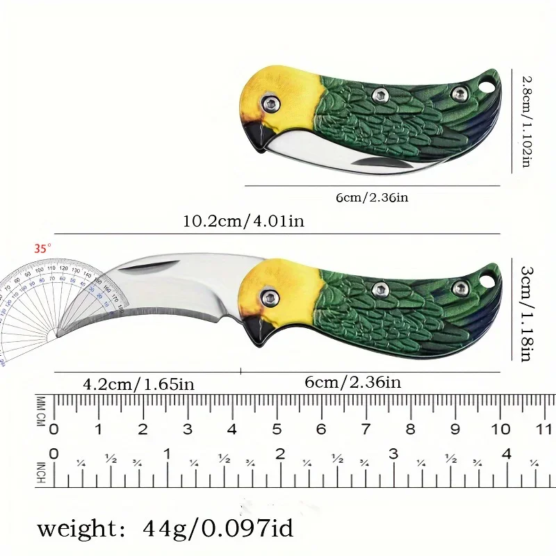 1 Creatief Vouwmes, Mini Edc Gereedschapsmes, Draagbaar Roestvrijstalen Fruitmes