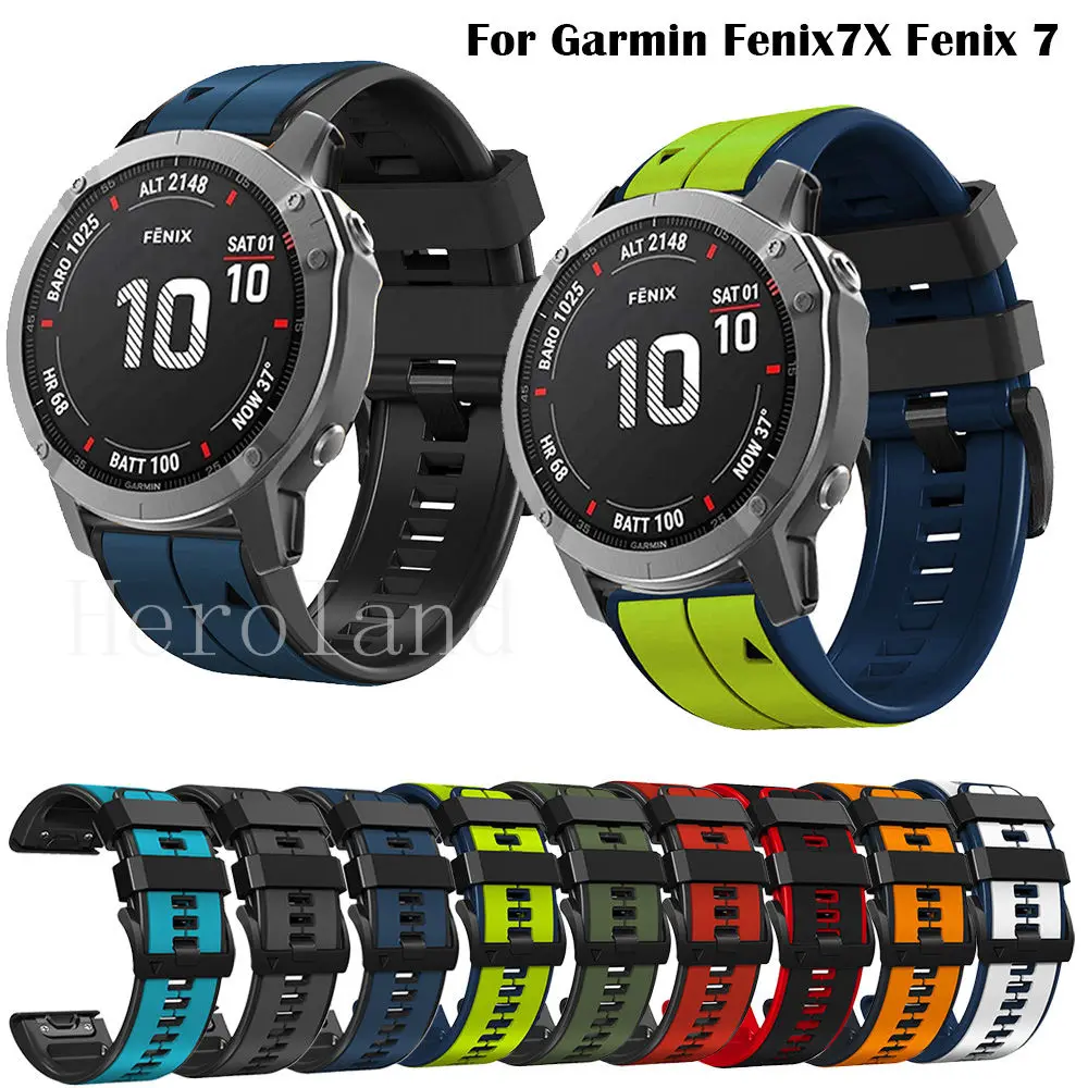 

Silicone WatchBand For Garmin Fenix 7X 7 6X 6 Pro Fenix 5X 5 Plus Strap WristStrap Forerunner 945 Quick Release 22 26MM Bracelet