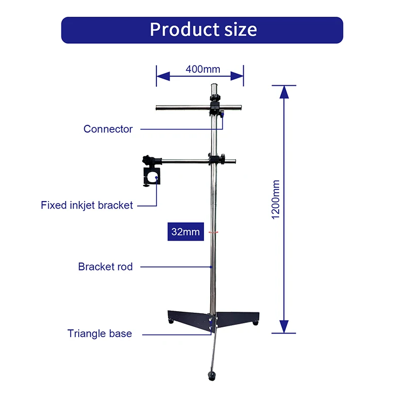 120cm Handheld Inkjet Printer Brackets Stainless Steels Stand Holder for Printin
