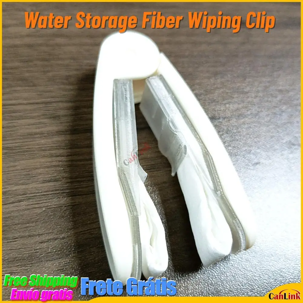 

Зажим для чистки волокна Зажим для протирки волокна для хранения воды Инструмент для очистки от пыли для оптоволоконной проволоки волокна при сращивании волокон