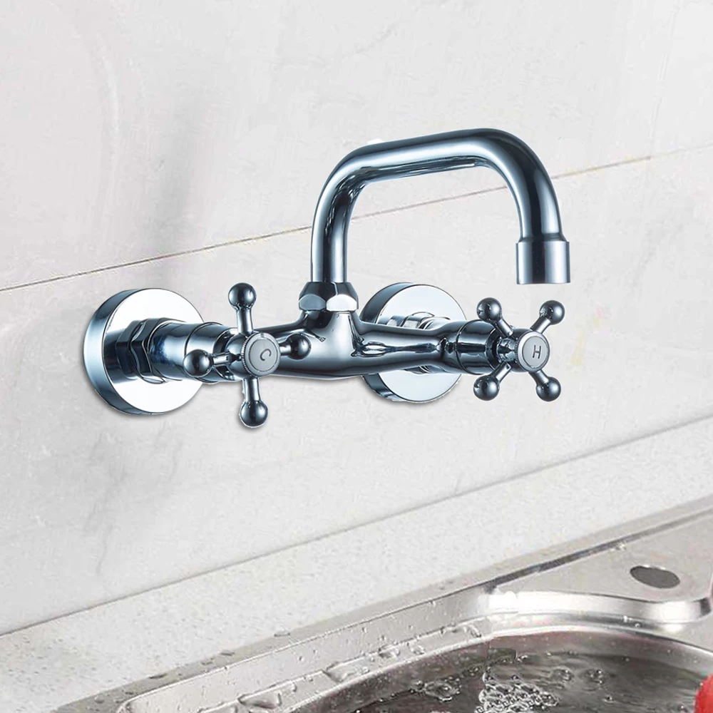 2-handle Faucet Bathroom Faucet for Kitchen Home Restaurant Laundry Cpld Hot