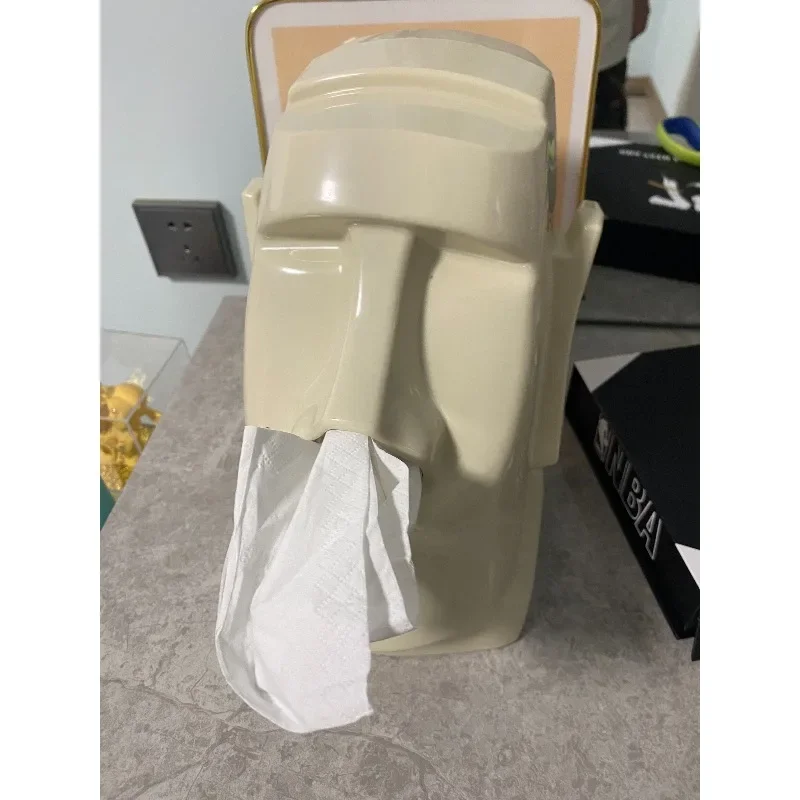 Household Tissue Box Glasses Earphone Storage Rack Stone Statue Figure  Living Room Bedroom Table Decorative Simple Innovative