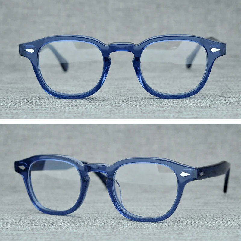 

Glasses frame Men and Women Johnny Depp Lemtosh vintage glasses computer acetate glasses frame men's transparent lenses With Box