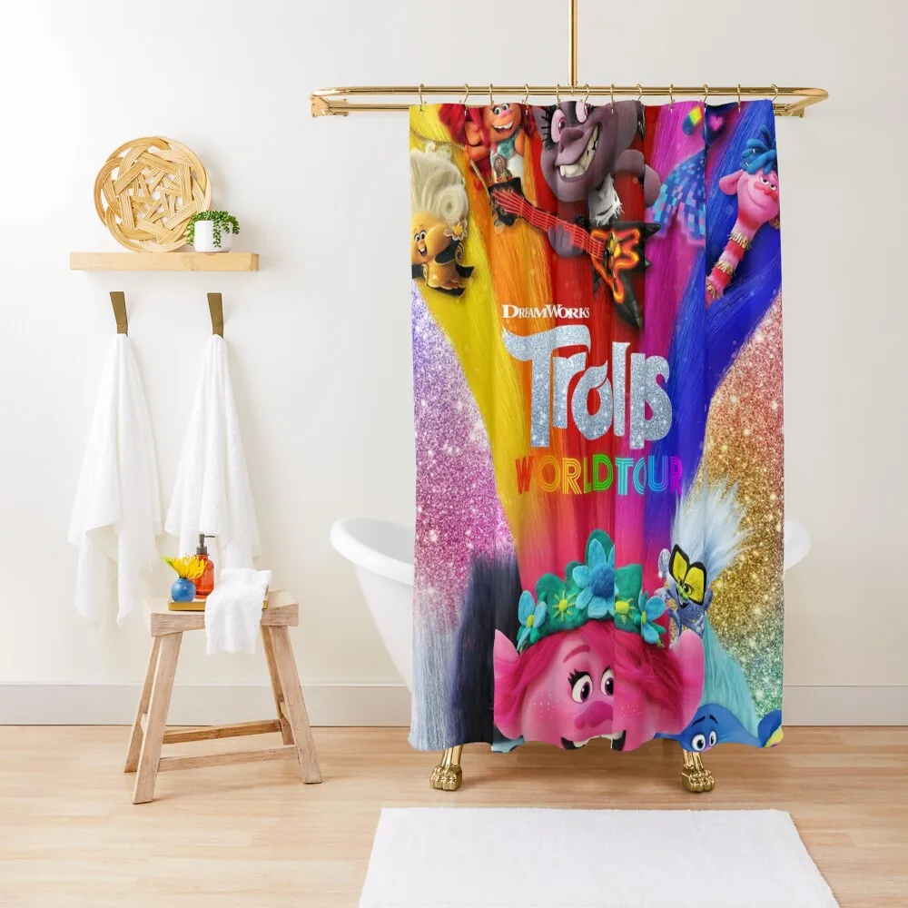 

Trolls World Tour Shower Curtain Shower For Bathroom Set Shower Bathroom Transparent Bathroom Bathtub Curtain