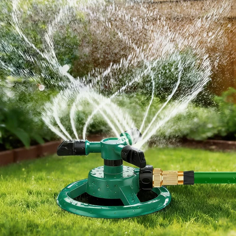 Sprinkler Nozzle 360 Degree Automatic Rotating Adjustable Water Spray Garden Lawn Automatic Watering Irrigation Supplies