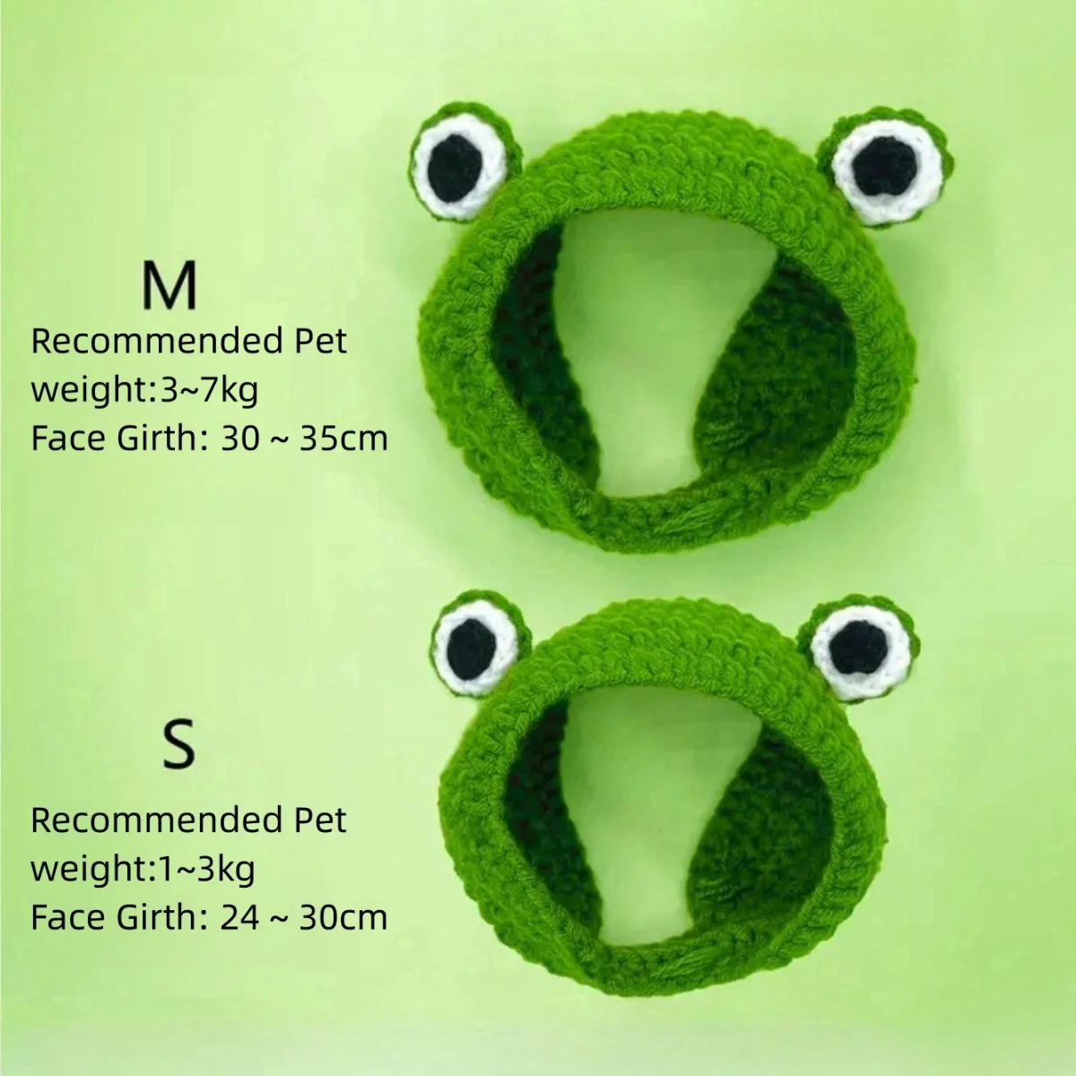 1pc Cute Fun Green Knitted Frog Shaped Pet Hat/headgear/cap for Keeping Warm for Small Pets Cats Dogs for Parties or Photoshoots