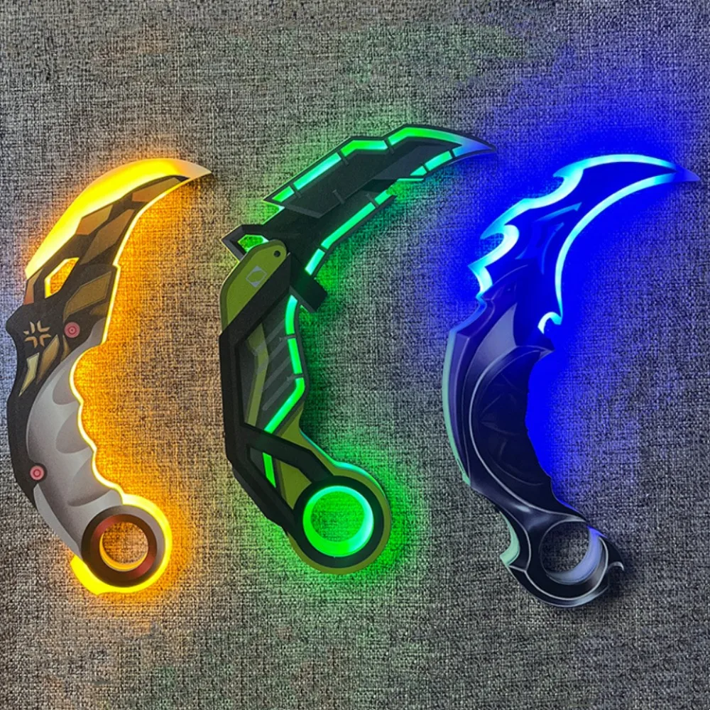 10inch Luminous Valorant Katana Original Samurai Anime Cosplay Prop Ninja Knife Led Light Sword Real Size Japanese Katana Toy