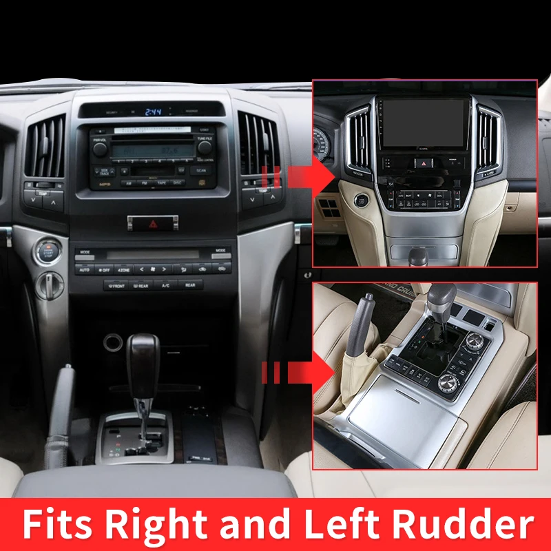 2008-2015 Upgraded to 2016-2021 For Toyota Land Cruiser 200 LC200 Interior Accessories Steering Wheel Gearbox Central Console