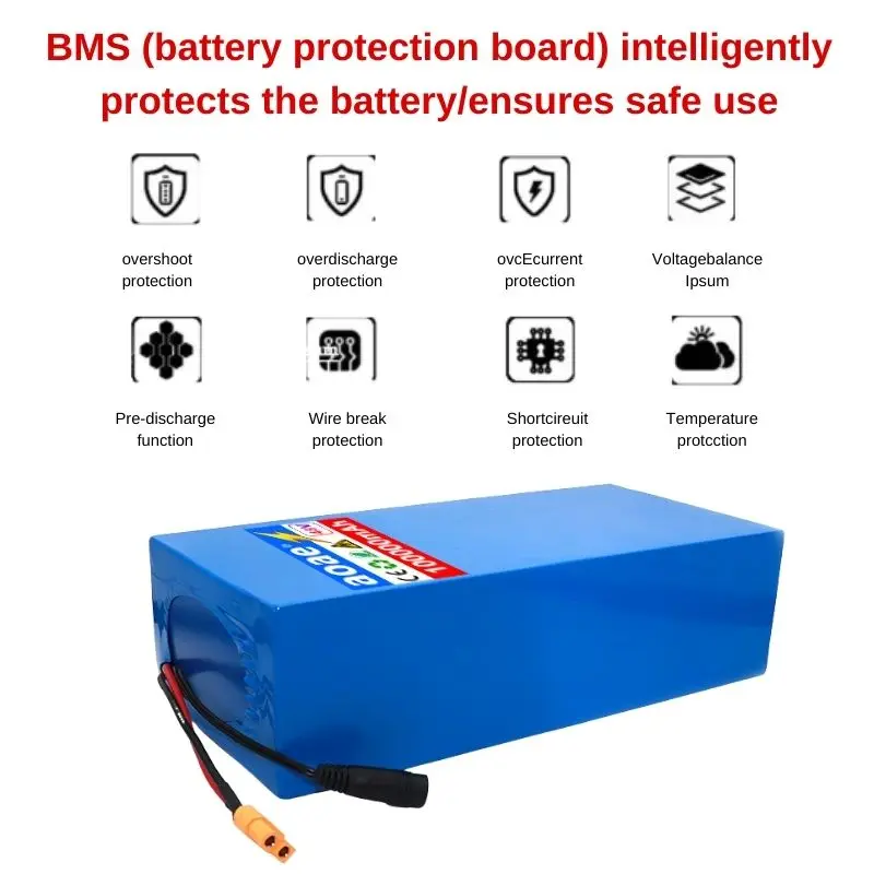 48V 100ah 13s6p 리튬 배터리 팩 48v 100000mAh 250W-2000W Citycoco 전동 스쿠터 배터리 내장형 50A BMS