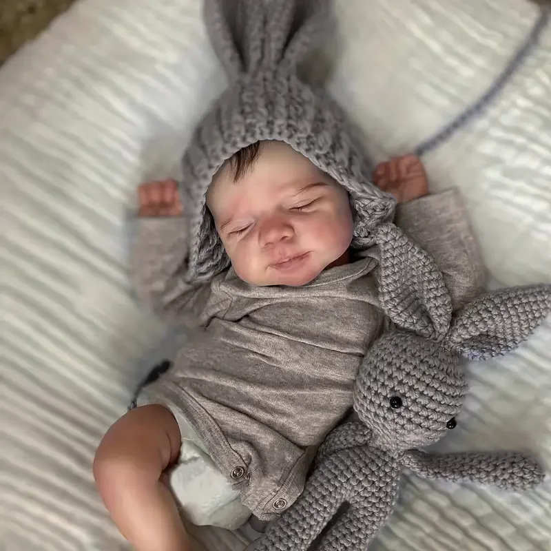 18-calowa lalka Pascale Can Open Mouth bebe reborn de silicona Girl Doll z wziętymi włosami Zmywalna lalka Reborn Realistyczna lalka