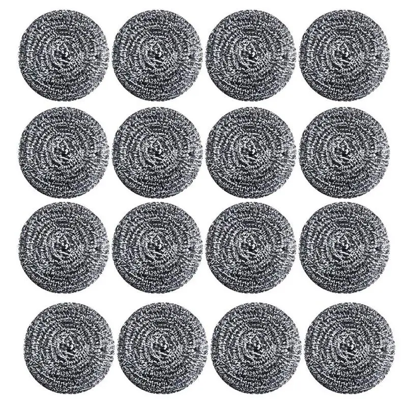 48 PCS Stainless Steel Sponges Scrubbers, Utensil Scrubber Scouring Pads Ball For Removing Rust Dirty Cookware Cleaner