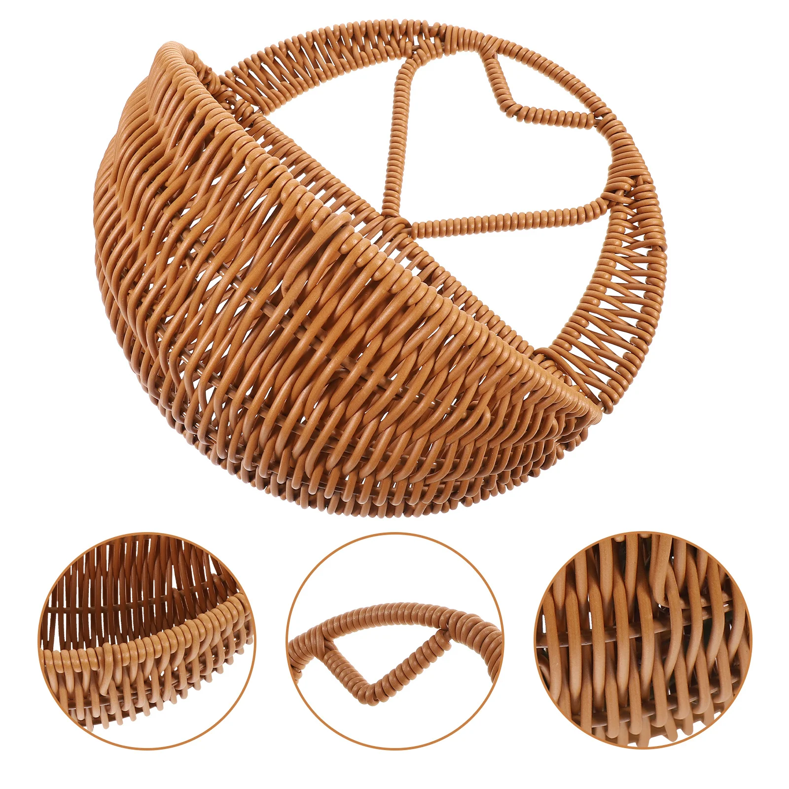 

Hanging Woven Storage Basket Sturdy Iron Frame and PP Material Versatile Wall Flower Basket for Garden Balcony Courtyard Decor