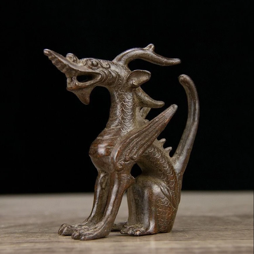 

Chinese antique bronze Tiananmen Gate, Chinese Huabiao, decorative crafts, lucky Pixiu ornaments