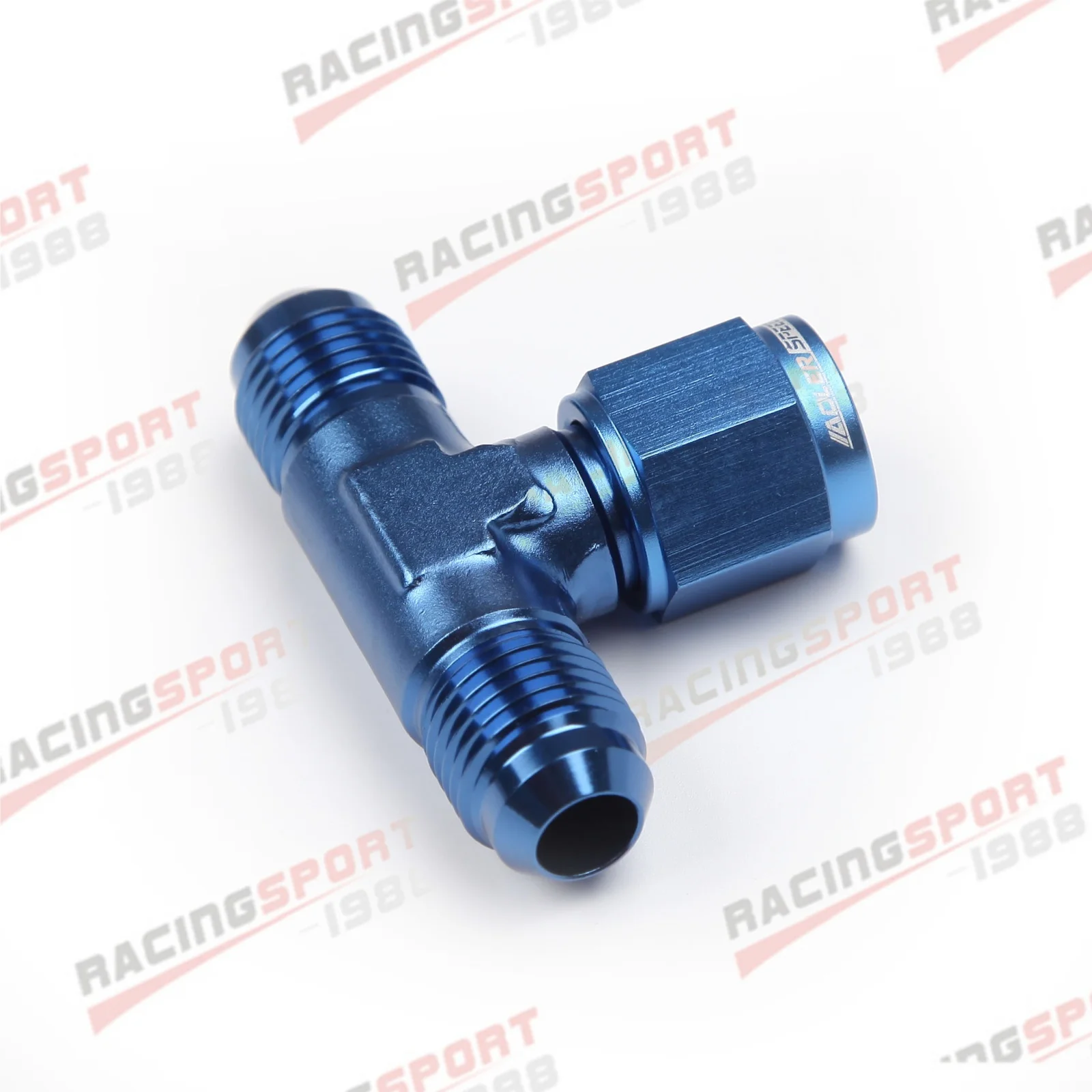 8AN Male to AN-8 Male to AN8 Female 3 Way Tee-piece Fitting Adapter Blue / Black