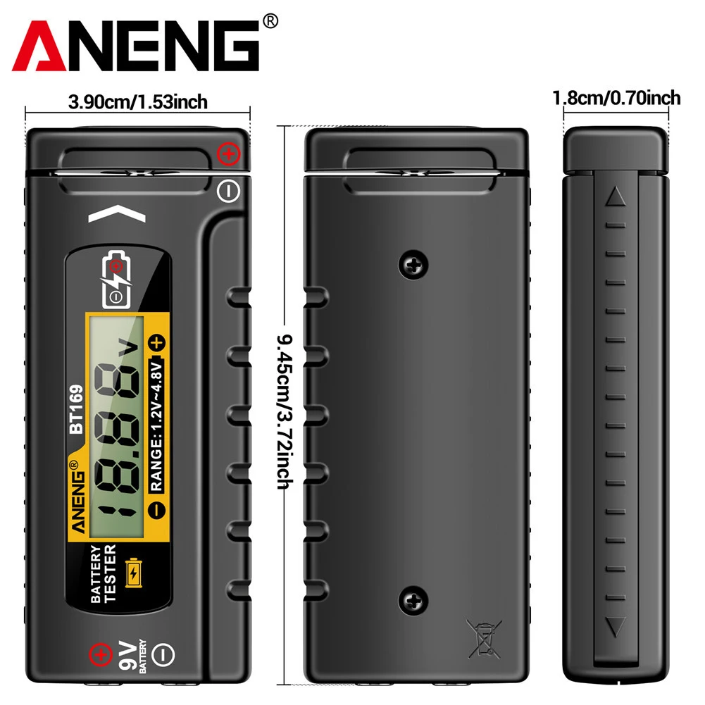

Digital Battery Tester Battery Level Detector Battery Checker Battery Capacity Check Detector for C D N AAA AA Button Cell