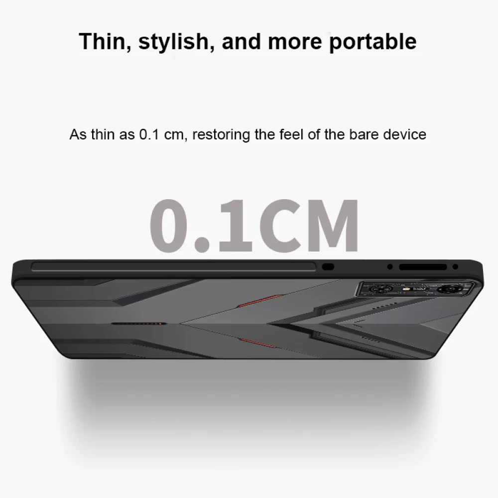 for RedMagic 3Pro 2025 9.06inch Transparent Case Air-bags Soft TPU Shockproof Fundas Shell for Red Magic 3pro Black White