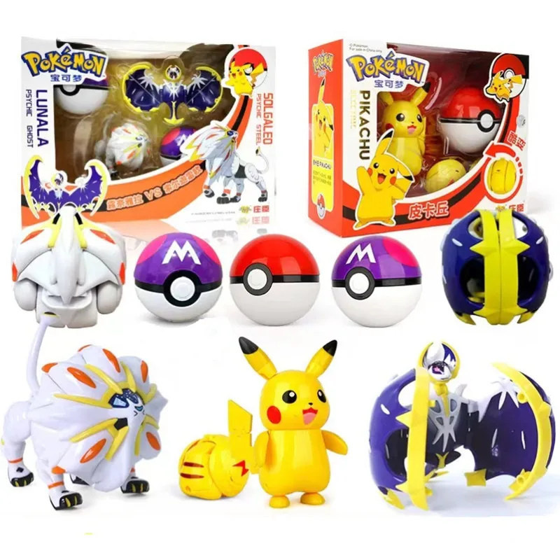 Pokemon Toy Genuine Poke Ball  Pikachu Charmander Mewtwo   Action Figures Anime Model Christmas Gift Children's Toys