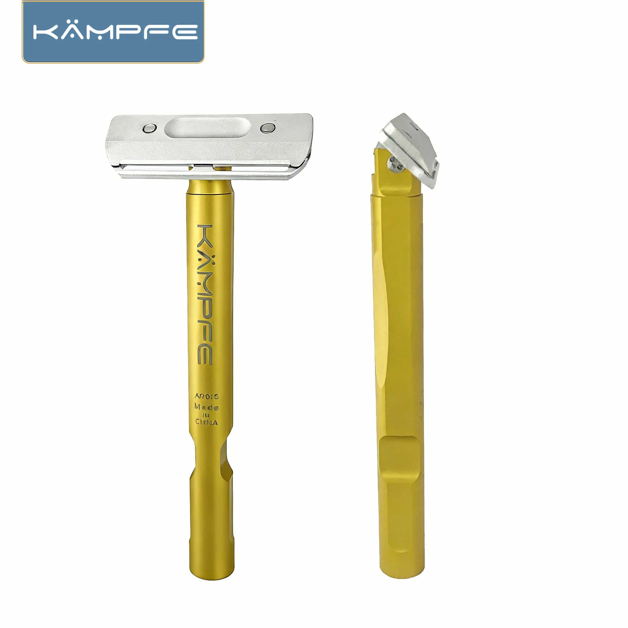 KAMPFE الألومنيوم CNC نحت شفرة واحدة ماكينة حلاقة السلامة ، أداة العناية بالسفر للرجال دليل الحلاقة هدية لصالون شعر الأب