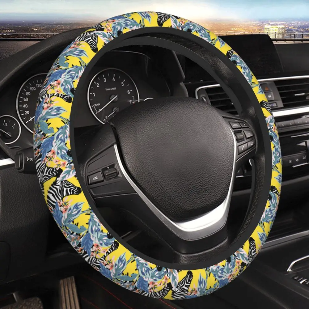 Bama Pattern Design Car Steering Wheel Cover 15 Inch  Anti Fouling and Anti Slip Design Steering Wheel Cover Parts