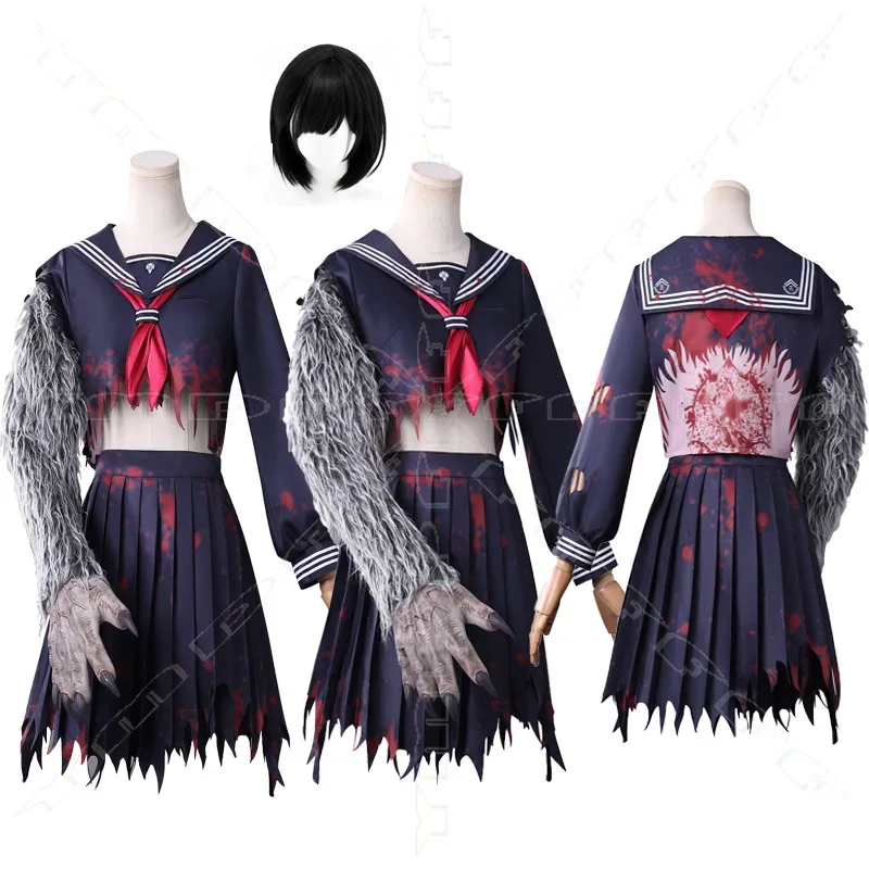 Conjunto de cosplay de pollito de agua profunda de Anime, disfraz de variación, vestido superior de Halloween, calcetines, guantes con corbata, peluca, múltiples opciones, nuevo