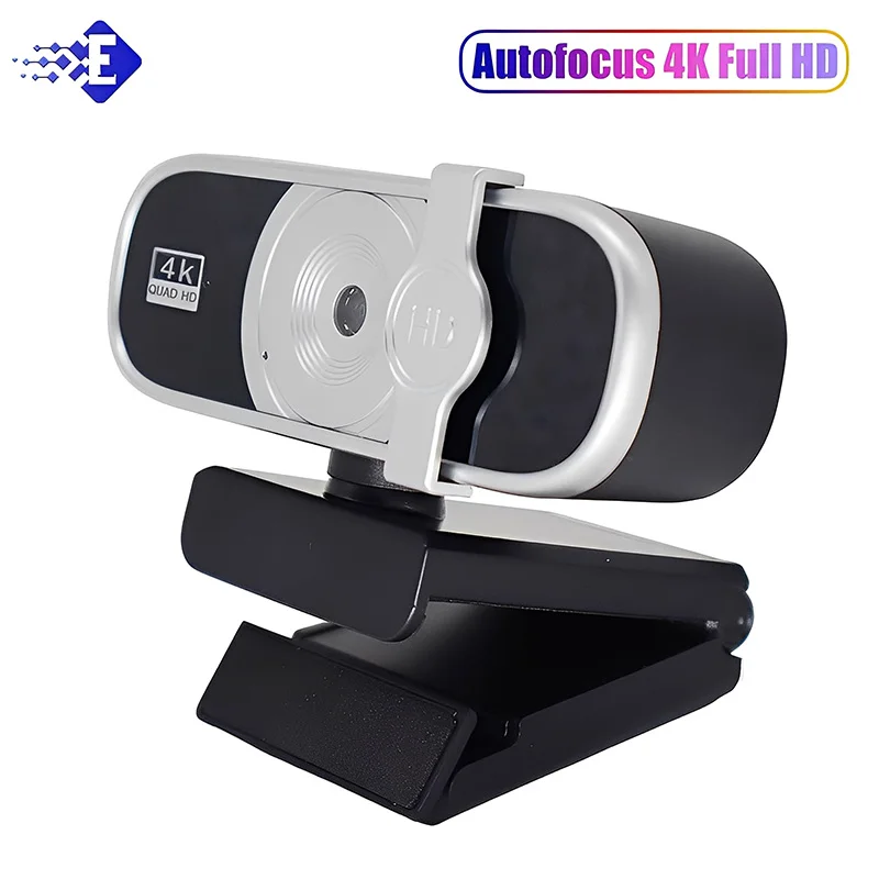 

Веб-камера 4k с автофокусом и микрофоном, USB-веб-камера 2k/1080p для ноутбука, прямая трансляция видеозвонков для Zoom Skype Youtube