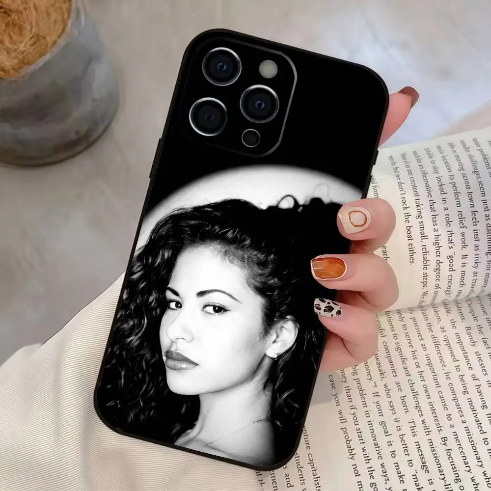 حافظة هاتف S-Selena Q-Quintanilla لهاتف iPhone 17,16,15,14,13,12,11 Plus, Pro Max, XS, غطاء أسود ناعم #3