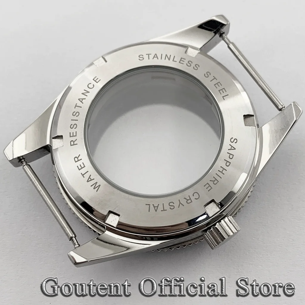 Goutent 41Mm Keramische Bezel Horloge Kast Saffier Kristal Fit Nh35 Nh36 Miyota 8215/821a, Dg2813/3804, Eta 2836 2824 Pt5000 Uurwerk