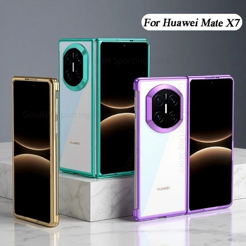 

6D Plating Transparent Phone Case For Huawei Mate X7 Candy Bumper Electroplated HD Clear Cover For Huawei Mate X6 X5 X3 X7 Funda