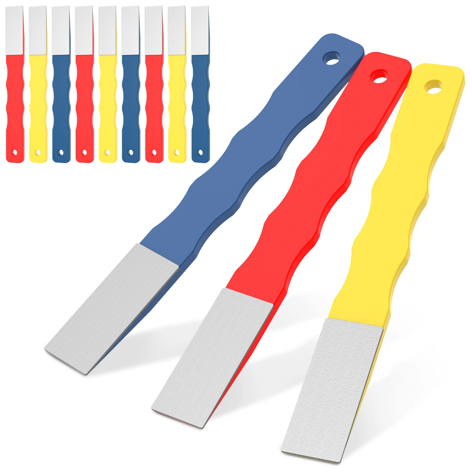 Garden Hand Trowel - 6/12Pcs Portable Diamond Sharpening Hones Set