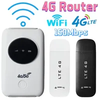 4G LTE Router Portable Wireless WiFi Router Modem 3200mAh 150Mbps Mobile Hotspot Broadband Wide Coverage with SIM Card Slot