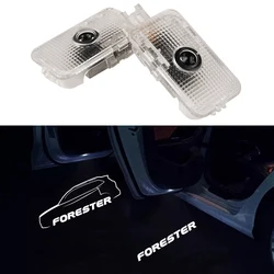 2Pcs Led Car Door Welcome Logo Lights Accessories For Subaru Forester SJ SK 2013 2014 2015 2016 2017 2018 2019