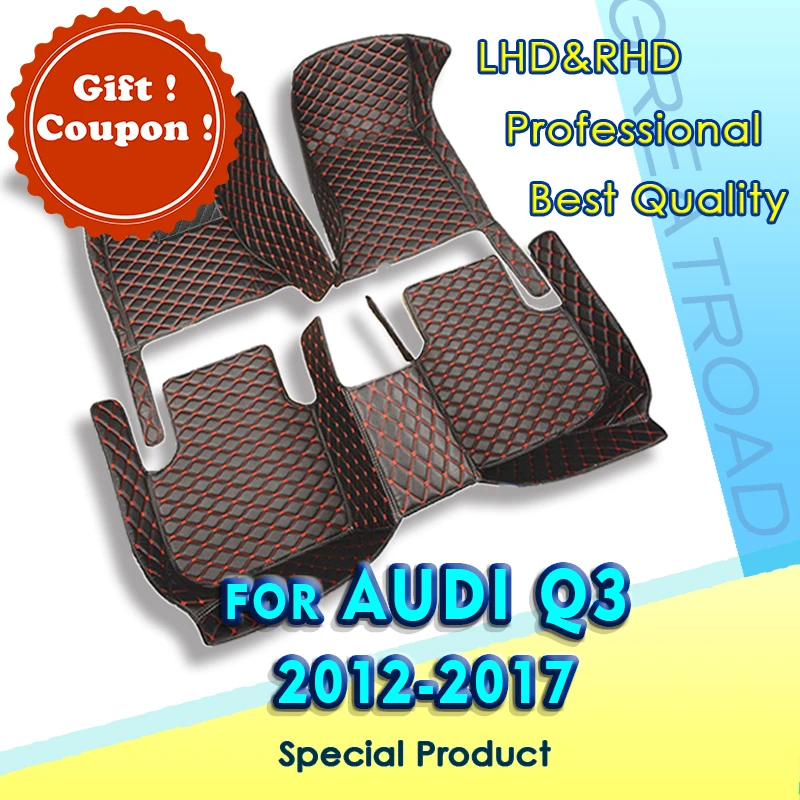 

Car floor mats for AUDI Q3 8U 2012 2013 2014 2015 2016 2017 Custom auto foot Pads automobile carpet cover interior accessories