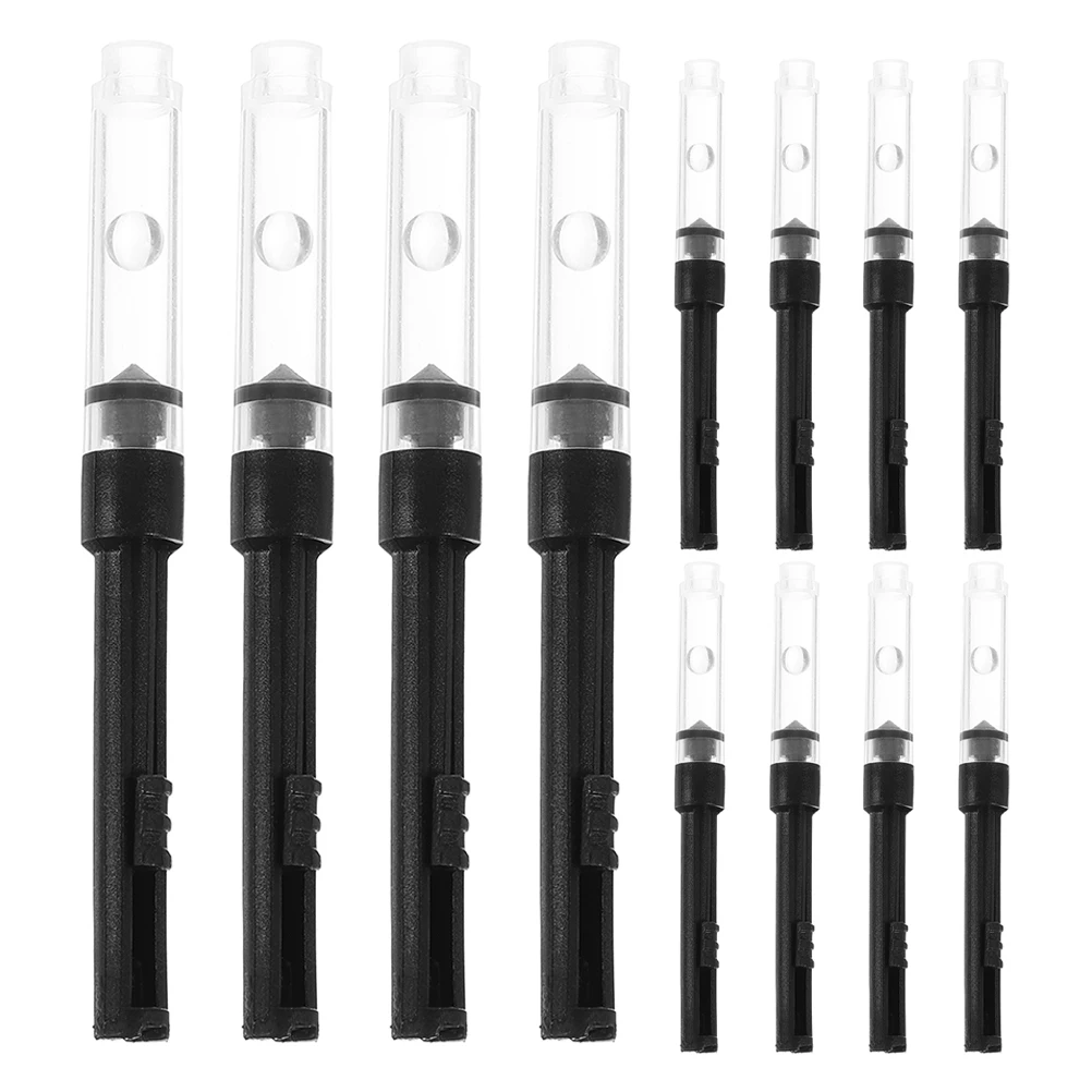 

12pcs Fountain Pen Accessories Plastic Ink Absorber Push Pull Design Standard Converters Filling Tool Enhanced Absorption