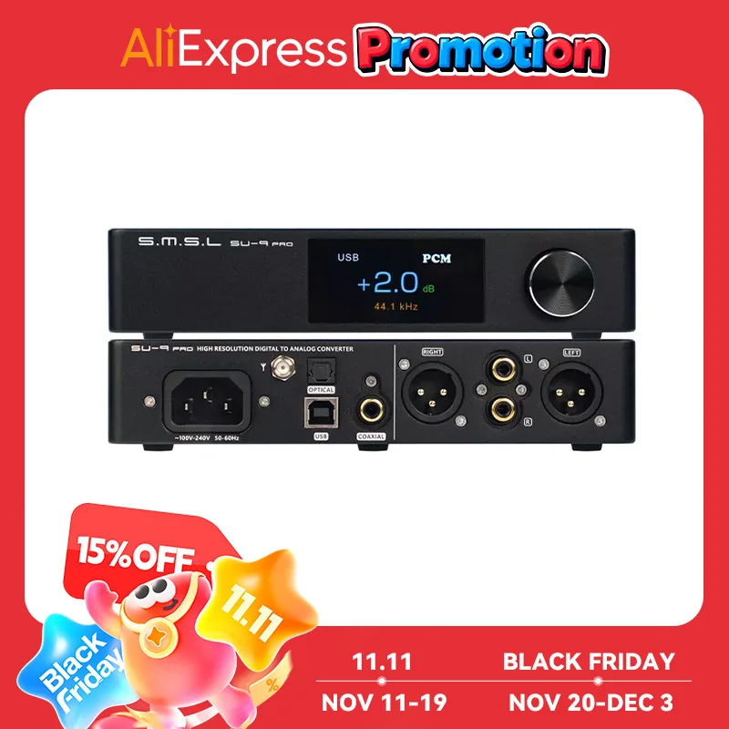 SMSL SU-9 PRO ES9039MPRO Décodeur MQA & MQA-CD Bluetooth 5.0 SU9 PRO Radiateur XU316 768 ENTER/32Bit DSDorgwith Télécommande