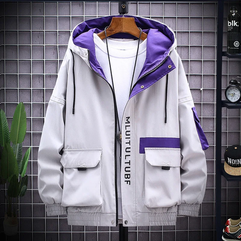 

Men's Short Workwear Jacket Spring Autumn New Style Korean Fashion Student Coat Polyester Fiber Thickened Outerwear Jacket